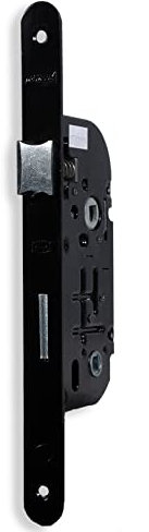 Dom-metalux - Serrure de Porte Noire à Encastrer Bouton Axe 40 mm à condamnation Reversible