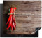 KitchenYeah© Protezione Piano Cottura Tappetino per Induzione 60x52 cm Cucina Proteggi Coprifornello Antiscivolo Pepe - Legno - Spezie - Erbe - Rosso