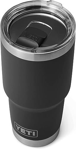 YETI Rambler, Edelstahl, Becher, Black, 30 oz (887 ml)