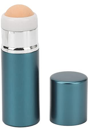 2 in 1 Roller Vulkanstein, Gesicht Öl absorbierende Roller, Doppelkopfdesign Ölabsorptionskapazität Starker Pinsel Metallbox Schutz (Blau)
