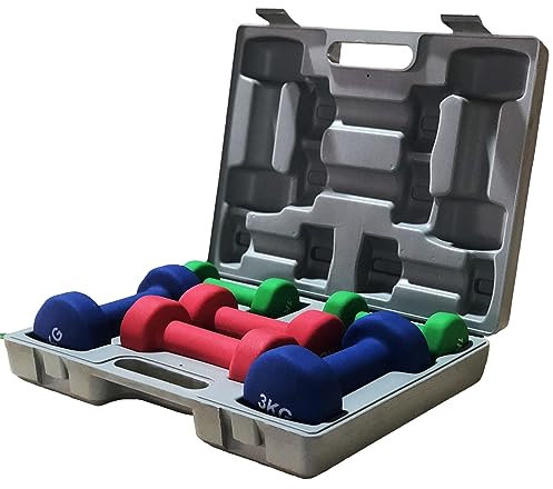 Dumbbells Set Weights - Neoprene-Coated Dumbbells, Sweat-Resistant Weights dumbbells Set with Anti-Roll Technology, Dumbbell Set with Exercise Poster, Dumbbells Pair