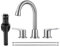 iVIGA Badezimmer-Wasserhahn mit 2 Griffen, 3 Löchern, weit verbreiteter Badezimmer-Wasserhahn mit Kupfer-Pop-Up-Ablauf, gebürstetes Nickel, schwenkbarer Auslauf mit Ablaufmontage für Toilette,
