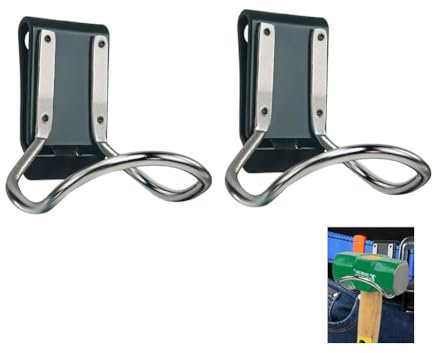 XNDGURE 2PCS Heavy Duty Hammer Loop - Stainless Steel Tool Holder for Quick Hammers, Wrenches, Axe and More