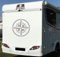 DualColorStampe Adesivi Bussola Rosa dei Venti per Camper Trail off Road Sport Adventure 4x4 per Auto per roulotte e Camper Cod. 0354 (1 Pezzo (50x50 Cm), Grigio 74)