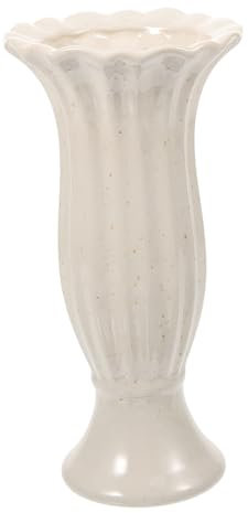 Yardenfun Keramik Friedhofsvase Römische Säule Wetterbeständig Grabblumentopf für Grabdekoration