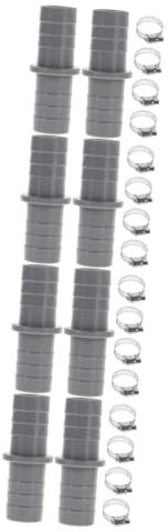 Gatuida 8sets Washing Machine Drain Hose Connector Drain Hose Extension Adapter Clamps for Washing Machine