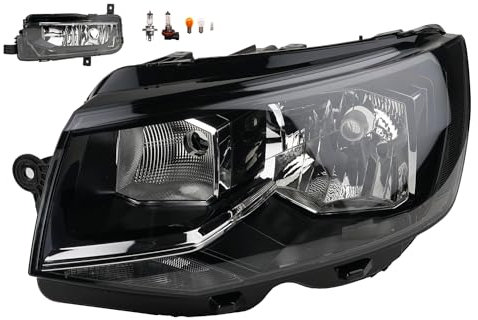 Johns, Scheinwerfer Halogen Front passend für VW Transporter T6 04/15-wa. H4 Links + Nebelscheinwerfer + Leuchtmittel