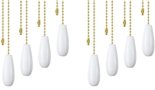 Fegtrty 8 Stück Decken Ventilator Kette Zieht Zug Kette Verlängerungs Zug Kette für Decken Leuchten Lüfter Kette