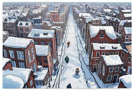 6000 Piece Jigsaw Puzzles For Adults | Architectural Landscape | Landscape Jigsaw Puzzles For Adults 6000 Snowy A Charming Snowy Cityscape Picture