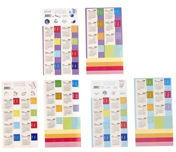 NAMOARLY 18 Stück 2021 2021 Tischkalender-aufkleber 2021 Erinnerungsaufkleber Briefpapier Aufkleber Monatlicher Index-trennaufkleber Dateiordner Tagebuch Schreibwaren Kupferplattenaufkleber