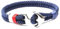 Generico BRACCIALE ANCORA UOMO CORDA BARCA ACCIAIO BLU BOAT CROMATO DONNA
