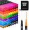 Tongfushop Dual Brush Pen Set, 72 Farben Doppelseitig Pinselstifte Aquarell Marker Fineliner Set, 1-5 mm/Fineliner 0,4 mm Filzstifte Dicke und Dünne für Erwachsene