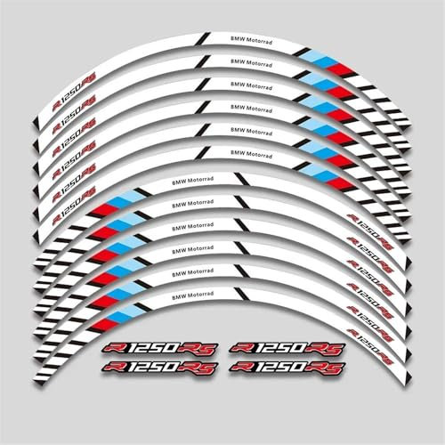 FGRggds For R1250RS R 1250RS Motorcycle Wheel Decals Waterproof Reflective Stickers Rim Stripes(006)