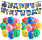 21Pcs Dog Party Decorations Happy Birthday Decorations, Happy Birthday Banner Colourful Latex Balloons, Kids Birthday Party Decorations, Party Decorations Supply For Boys and Girls