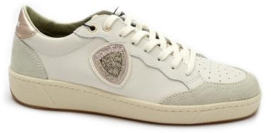 Blauer S5olimpya11 Sneakers Con Lacci In Pelle Donna WHITE/NUDE 40
