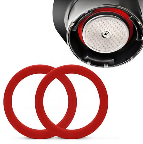 Obsoorth 2 PCS E61 8.0mm Silicone Group Gasket for Gaggia Espresso Machines Grouphead/Portafilter, Red