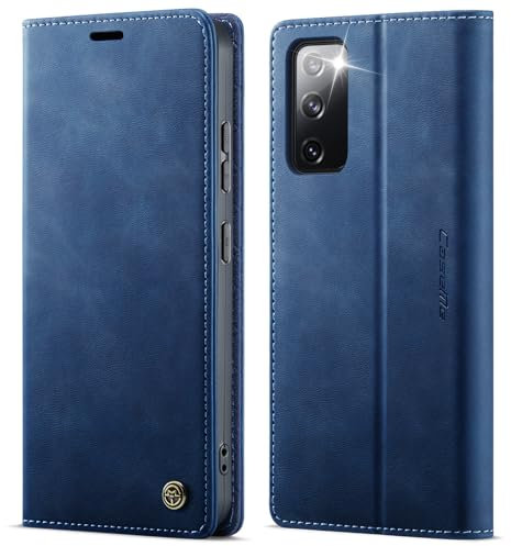 CaseMe Cover per Samsung Galaxy S20 FE Custodia a Libro Pelle Premium RFID Protezione Portafoglio Magnetica Porta Carte Supporto Flip Case per Samsung Galaxy S20 FE 5G/4G 6.5'' - Blu