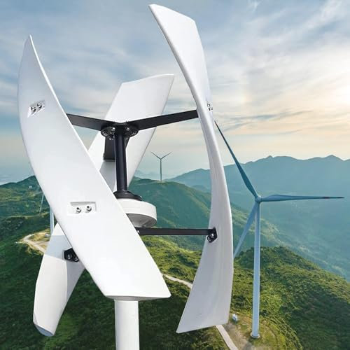 18000W Generatore Eolico Verticale 3 Foglie Kit Turbina Eolica 12V/24V/48V/220V con Regolatore di Carica,Kit Turbina Eolica per Integrazione Energetica Domestica(220V)