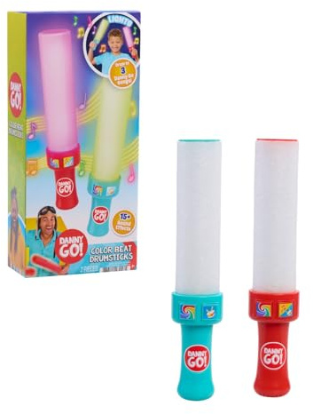 Danny Go! Color Beat Drumsticks - Officially Licensed Light-Up Musical Drumsticks Toy for Preschool and Elementary School Kids Inspired by Danny Go! Show
