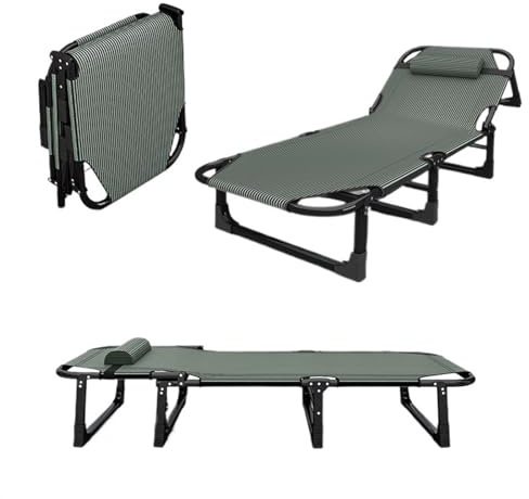 NexaGeniX Klappbett Outdoor Klappbett for die Mittagspause, Loungesessel for das Büro, einfaches tragbares Bett for Outdoor-Camping Camping