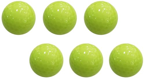 Fluoreszierender Golfball 6 Stück Grün für Abendtraining und Dämmerung | Lichtabsorbierend und Wiederverwendbar, Erhöht die Sichtbarkeit, aus Synthetic Rubber, für Nachtball und Twilight Golf