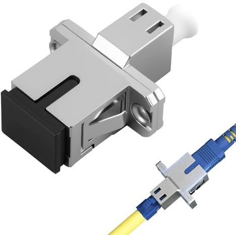 Sariputa Adapter LC/APC Buchse auf SC/APC Buchse Glasfaser Adapter,Glasfaserkabel Adapter SC/APC -LC/APC Singlemode Simplex Glasfaseradapter für Trägergeräte