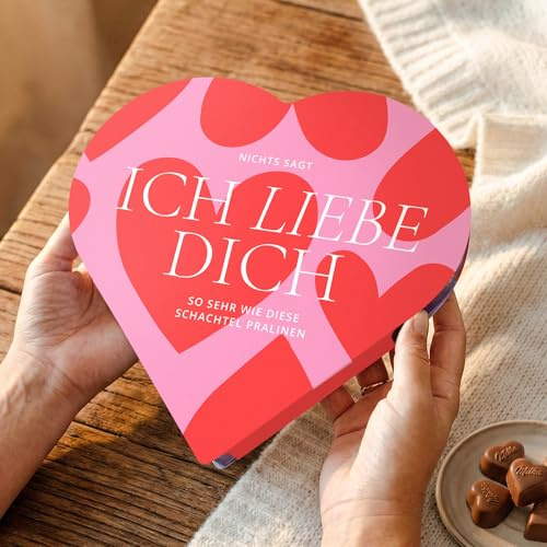 Milka Herz Geschenk Schokolade Thema – Milka Schokolade Geschenk mit Herzpralinen im Liebethema, thematische Milka Schokolade ideal für Geburtstag