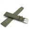 Richie strap 20 mm, 21 mm, 22 mm, Canvas-Lederarmband, passend für IWC-Pilotenuhren, Hellgrün (silberfarbene Schnalle), 21 mm, Armband