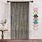 HSYLYM Stricken String Vorhang Platten Dichte Polyester Fringe Vorhang Fliegengitter Teiler für Tür Fenster Dekor,Kaffee,90 x 200 cm