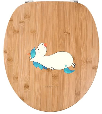 Mr. & Mrs. Panda Motiv WC Sitz Einhorn Schnuller - Geschenk, Einhörner, Toilette, Klobrille, Einhorn Deko, Unicorn, WC-Sitz, Geburt, Mama,