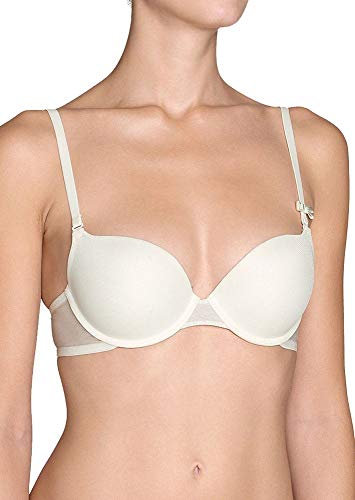Triumph Mesh Up whpm Wired Half Cup Padded Bra - - 32D Vanilla
