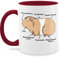 Tasse Tassen 325ml - Statement Sprüche - Meerschwein Anatomie I Meerschweinchen I Geschenk Meerschweinchen Liebhaber - 325 ml - Bordeauxrot - meerschweinchentasse spruchtasse sarkasmus guinea