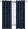Deconovo Gardinen Wohnzimmer Modern Lärmschutz Vorhänge Blickdichter Vorhang Kälteschutz 229x140 cm(HöhexBreite), Dunkelblau, 2er Set