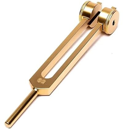 Stimmgabel Mid Ohm 136.10 Hz goldfarbig