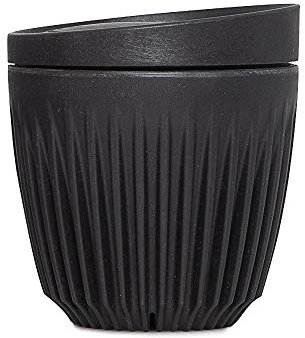 HUSKEE 6oz HuskeeCup Coffee & Tea Cup and Lid (Charcoal Color)