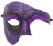 Coolwife Masquerade Mask Vintage Phantom Of The Opera One Eyed Half Face Costume (Y Purple)