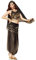 Wuchieal Bauchtanz Kostüm Damen Phantasie 4 Teile Bauchtanz Outfits Kostüm (Schwarz, One size)