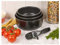 Black 4 Piece Saucepan Cookware Set - Easily Stacks and Saves Space in Cabinet- Detachable Handles - Works on Induction - Pressed Aluminium with Non-Stick Coating