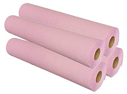 Kavak Cosmetics Papierrolle, 1-lagig, 1,5 kg, ca. 70 m, Rosa, X4 Stück