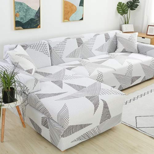 Couchbezug L Form 1/2/3/4 Sitzer,(L-förmiges Ecksofa Sofabezug sollte Zwei kaufen)L-förmiges Ecksofa mit elastischem elastische Stretch Sofa Überwürfe ( Color : Q , Size : 4-Sitzer (235-300 cm) )