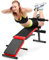 GOPLUS Sit Up Bank, Klappbarer Bauchtrainer, 6-Fach verstellbare Trainingsbank, Gepolstert, mit 150 kg Belastbar, für Bauchmuskeltraining & Ganzkörpertraining für Zuhause & Fitness-Studio (Rot)