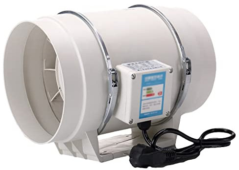 DAYDAY helper 10 Inch Inline Duct Fan 247mm Air Ventilation Axial Blower Powerful Ventilation Inline Duct Booster Air Diffuser for Bathroom Carbon Filter Flexible Ducting Smell Grow Tent Room