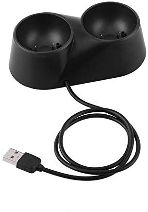 Joyzan PS4 VR Controller Charger, PS Stand Dual Dock Controller Charge Charging Station Stand Controller Charger Station for PS4 VR Remote Controllers Dual Charging Ports