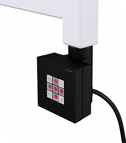 Thermostat et élément Chauffant 1000 W pour sèche-Serviette électrique, résistance électrique radiateur et Thermostat, programmateur sèche-Serviette (Noir)