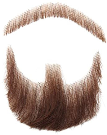 apofly Gefälschte Schnurrbart Gesichtsbart Für Erwachsene Männer Realistische Make -up -Spitzen -Mann -bartbraun, Simulation Falscher Bart, Männerbart, Schnurrbart, Bartprops
