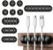 Kabelclips Kabelhalter, 10 Stück Silikon kabel Management, Vielzwecke Kabelführung Kabel Organizer Set für Schreibtisch Computer PC, Netzkabel, USB Ladekabel, Audiokabel, Ladekabeln usw, Schwarz
