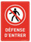 AUA SIGNALETIQUE - Panneau De Signalisation en PVC Rigide et Compact 1.5 mm. (121 x 170 mm, Défense D'entrer)