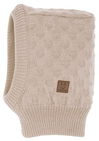 maximo Schlupfmütze/Schalmütze in Beige Strukturstrick Herz Reine BW für Baby's v 376400 (as3, Numeric, Numeric_43)