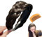Perücke Haarreifen Zopf Geflochten Haarband im Koreanischen Stil, Breit Synthetische Haar Geflochtenes Stirnband, Perücke Haarbänder für Frauen Haar Rutschfest (Schwarz-Braun mit Kämmen)