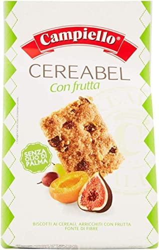 Biscotti Cereebel Müsli con Frutta 6 x 220g knusprige Kekse zum Kaffee | Cereali dorati e pezzi dolci; fruchtiger Genuss morgens, in der Pause, unterwegs oder im, Gesamtnettogewicht 1,32 kg